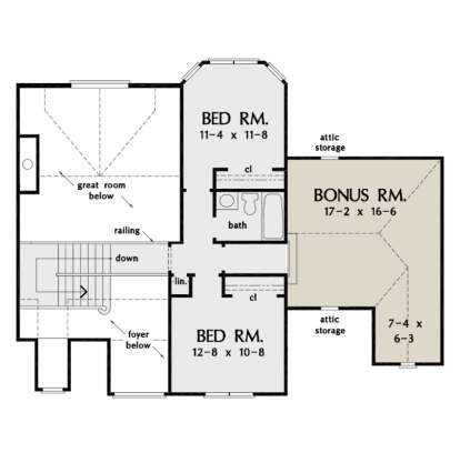 Second Floor for House Plan #2865-00054