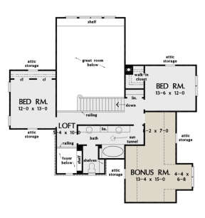Second Floor for House Plan #2865-00056