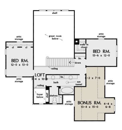 Second Floor for House Plan #2865-00056