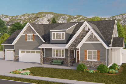 Craftsman House Plan #2802-00142 Elevation Photo