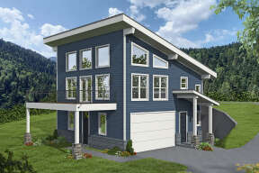 Modern  House Plan #940-00479 Elevation Photo