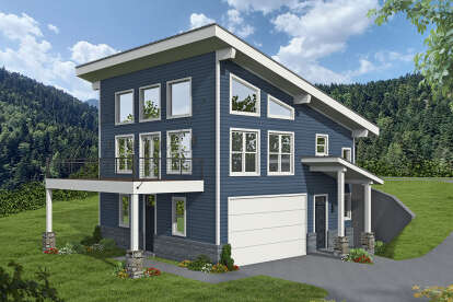 Modern House Plan #940-00479 Elevation Photo