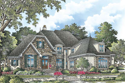 European House Plan #2865-00059 Elevation Photo