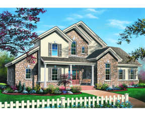 European House Plan #034-00015 Elevation Photo