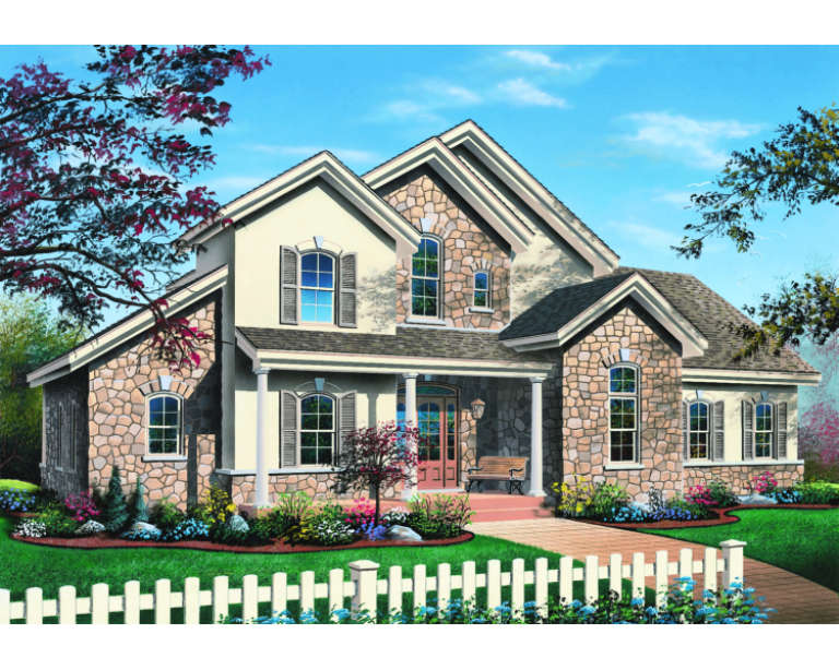 European House Plan #034-00015 Elevation Photo