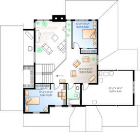 Second Floor for House Plan #034-00015