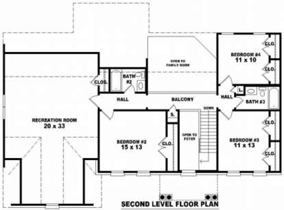 Floorplan 2 for House Plan #053-00349
