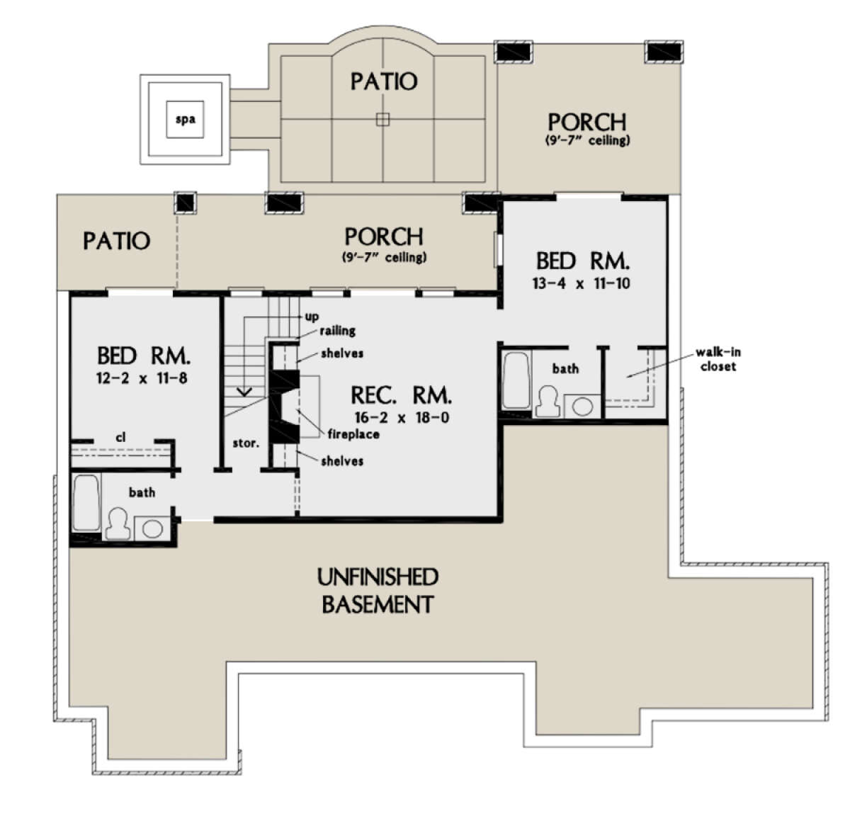 Basement for House Plan #2865-00061