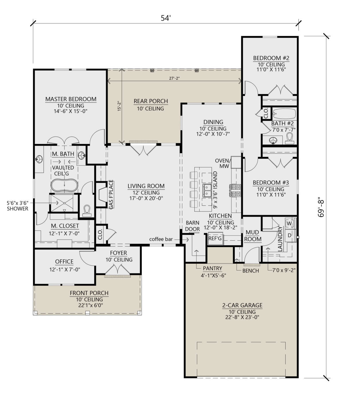 Main Floor for House Plan #4534-00073