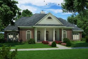 Colonial House Plan #048-00284 Elevation Photo
