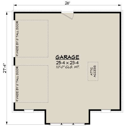 Garage Floor for House Plan #041-00269