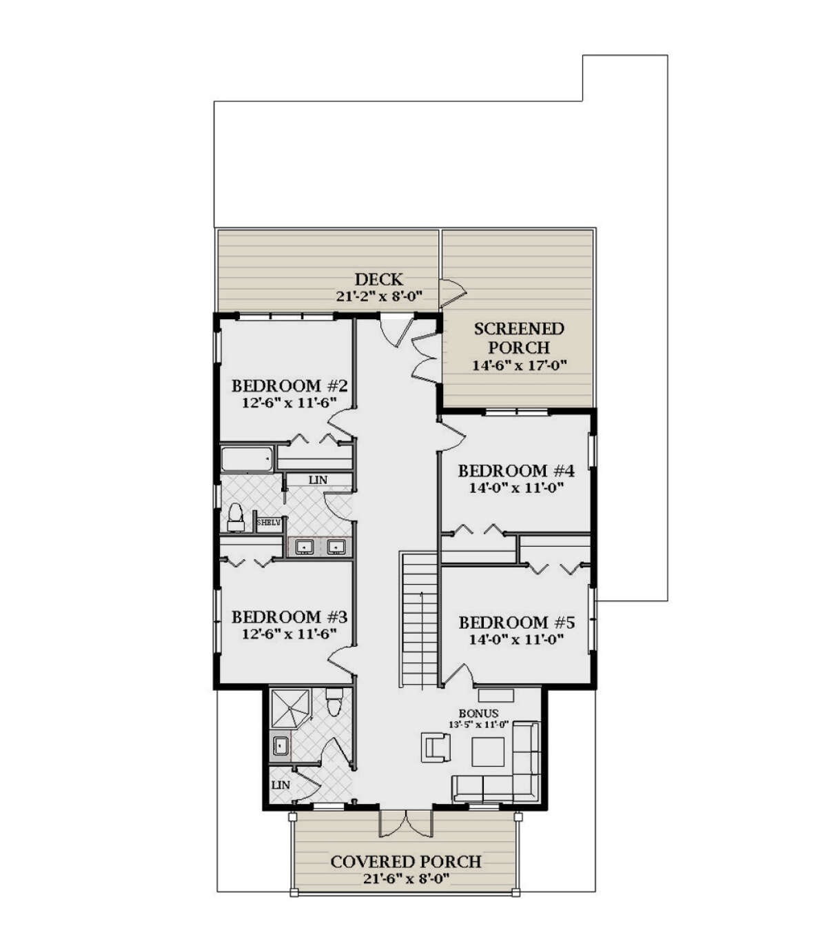 Third Floor for House Plan #6849-00119