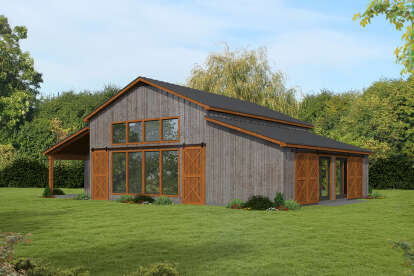 Barn House Plan #940-00483 Elevation Photo