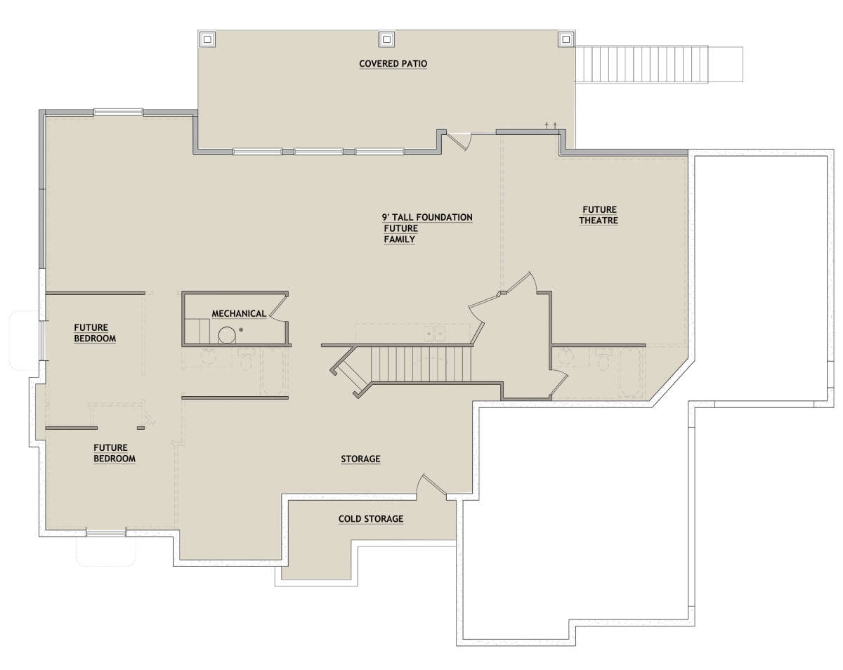 Basement for House Plan #8768-00086