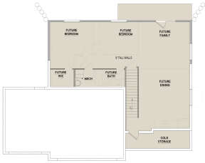 Basement for House Plan #8768-00087