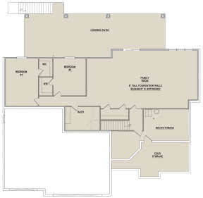Basement for House Plan #8768-00088