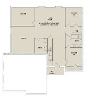 Basement for House Plan #8768-00089