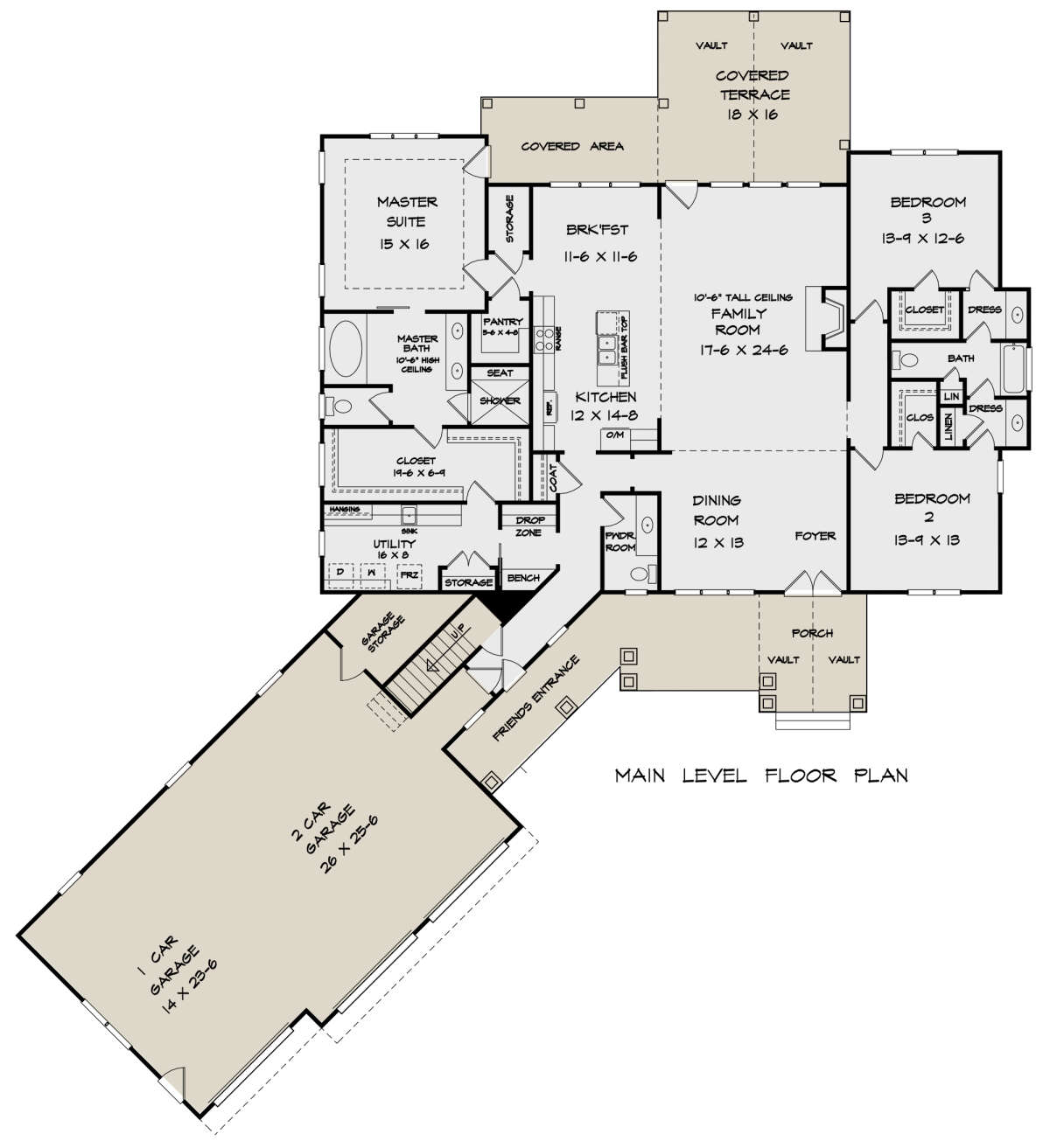 Main Floor  for House Plan #6082-00198