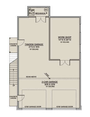 Garage Floor for House Plan #7306-00035