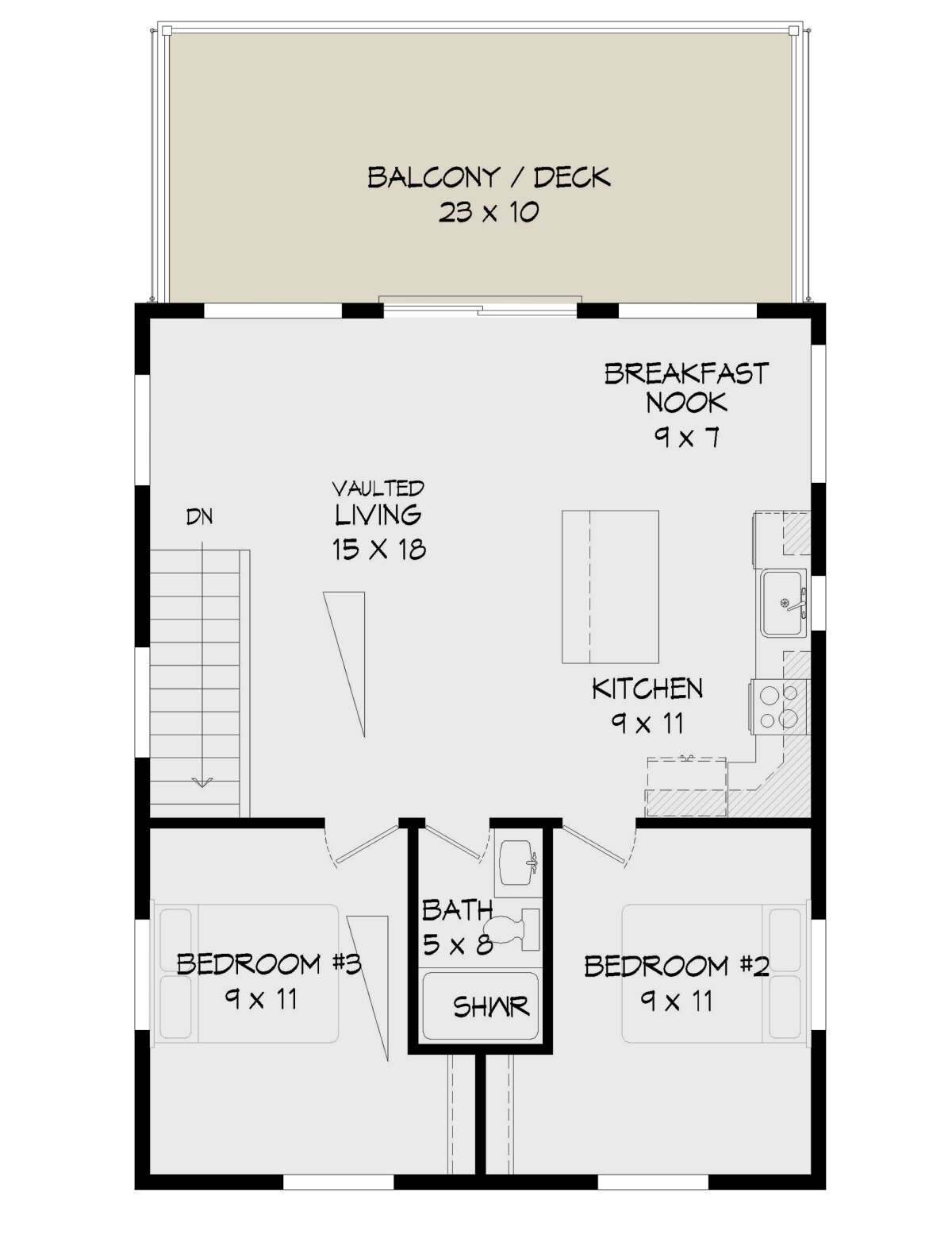 Second Floor for House Plan #940-00489