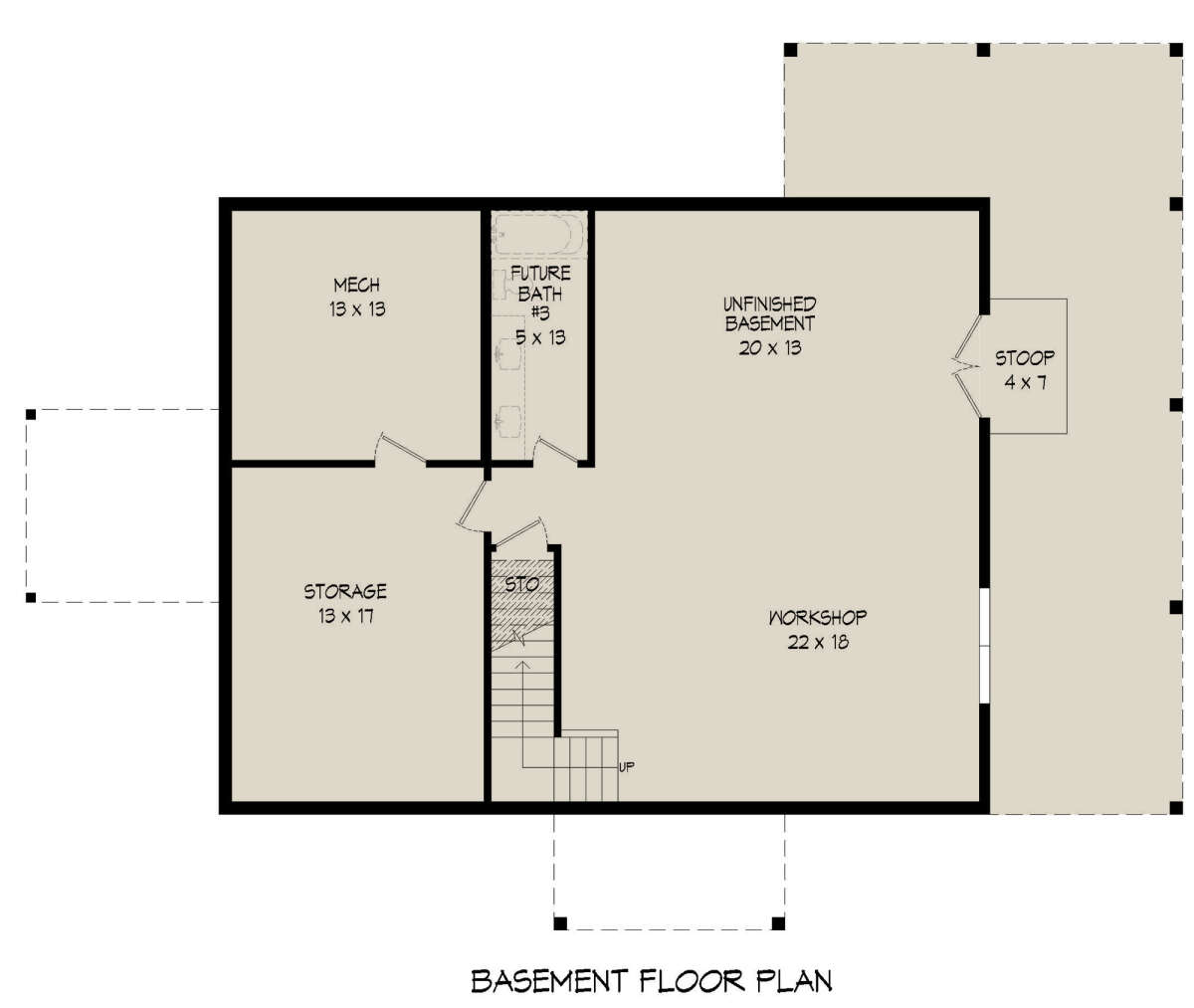 Basement for House Plan #940-00492