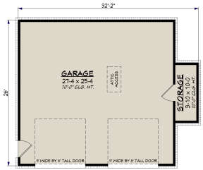 Garage Floor for House Plan #041-00272