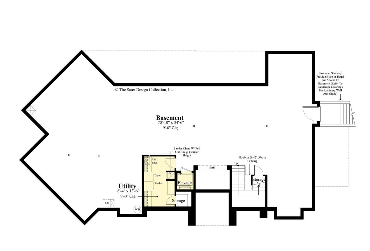 Basement for House Plan #8436-00015