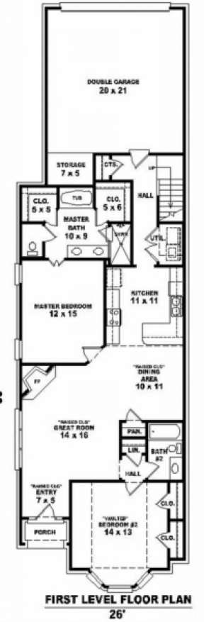 Floorplan 1 for House Plan #053-00355
