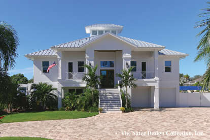 Coastal House Plan #8436-00021 Elevation Photo