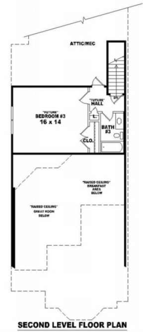 Floorplan 2 for House Plan #053-00356