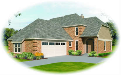 European House Plan #053-00357 Elevation Photo