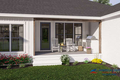 Ranch House Plan #041-00273 Elevation Photo