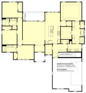 Main Floor w/ Basement Stair Location for House Plan #041-00273