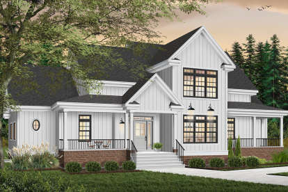 4 Bed, 3 Bath, 2889 Square Foot House Plan - #034-00016