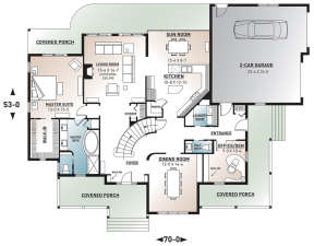 Main Floor for House Plan #034-00016
