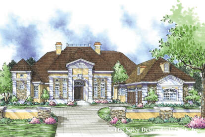 4 Bed, 3 Bath, 3790 Square Foot House Plan - #8436-00056