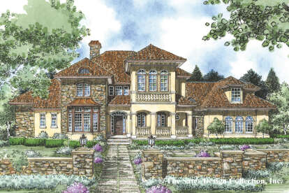 Mediterranean House Plan #8436-00064 Elevation Photo