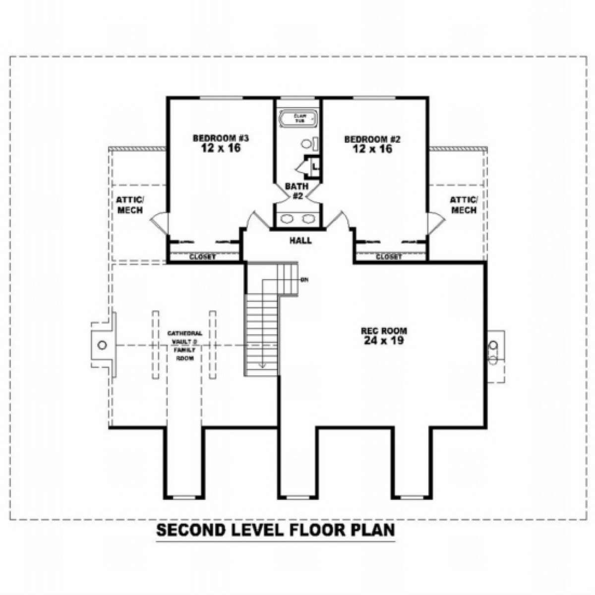 Floorplan 2 for House Plan #053-00360