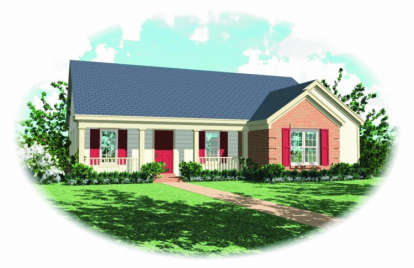 Traditional House Plan #053-00361 Elevation Photo