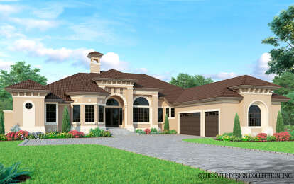 Mediterranean House Plan #8436-00088 Elevation Photo