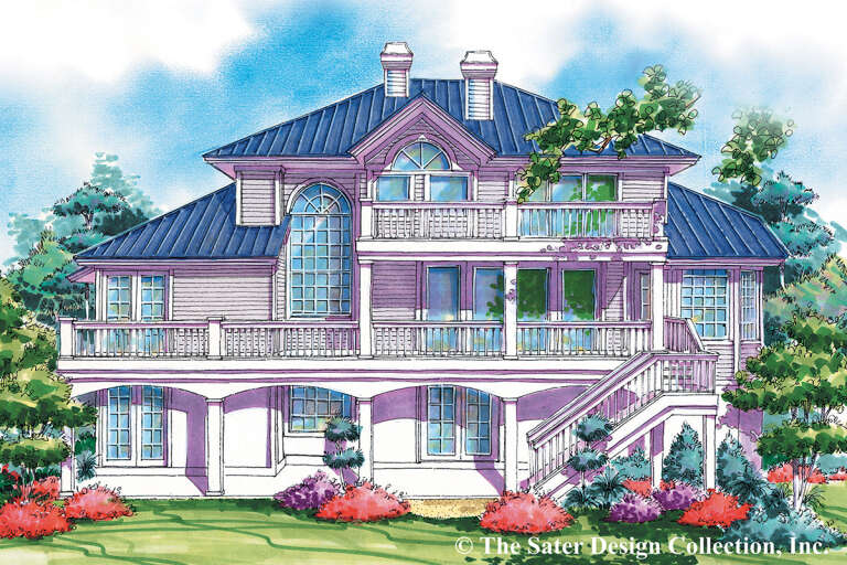 Coastal House Plan #8436-00100 Elevation Photo