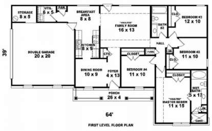Floorplan1 for House Plan #053-00364