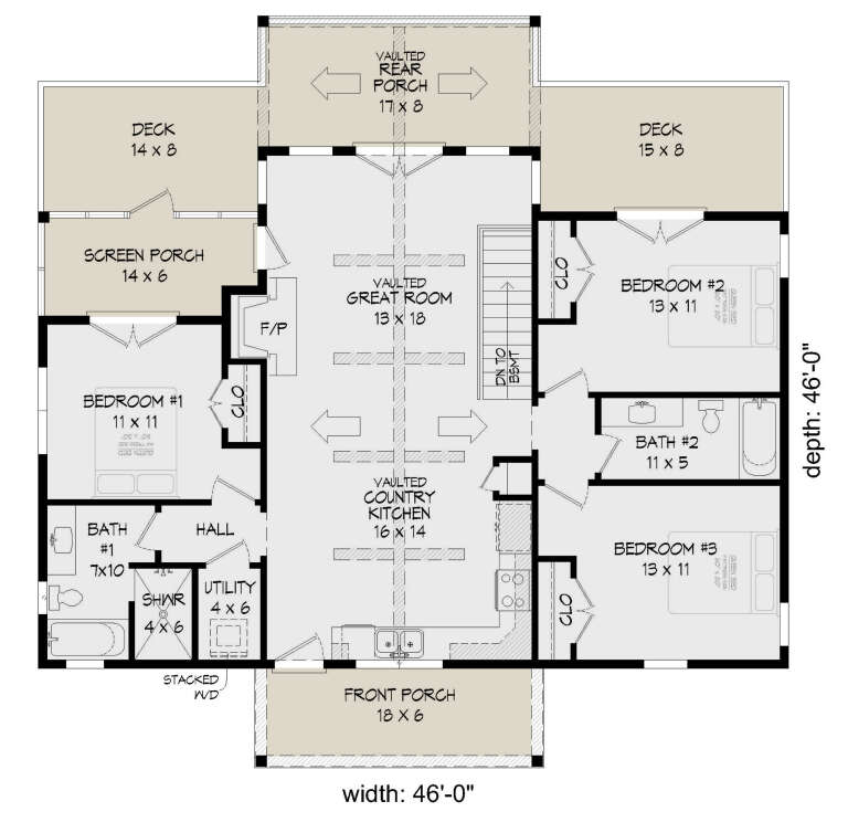 House Plan House Plan #26850 Drawing 1