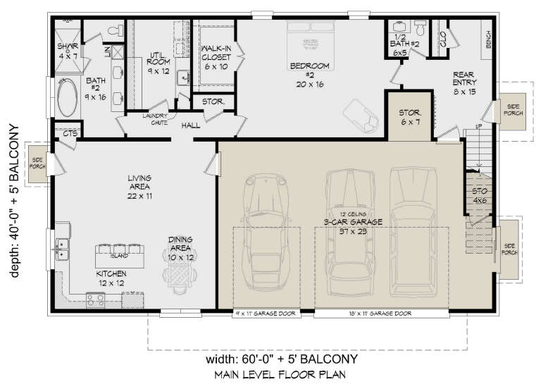 House Plan House Plan #26853 Drawing 1