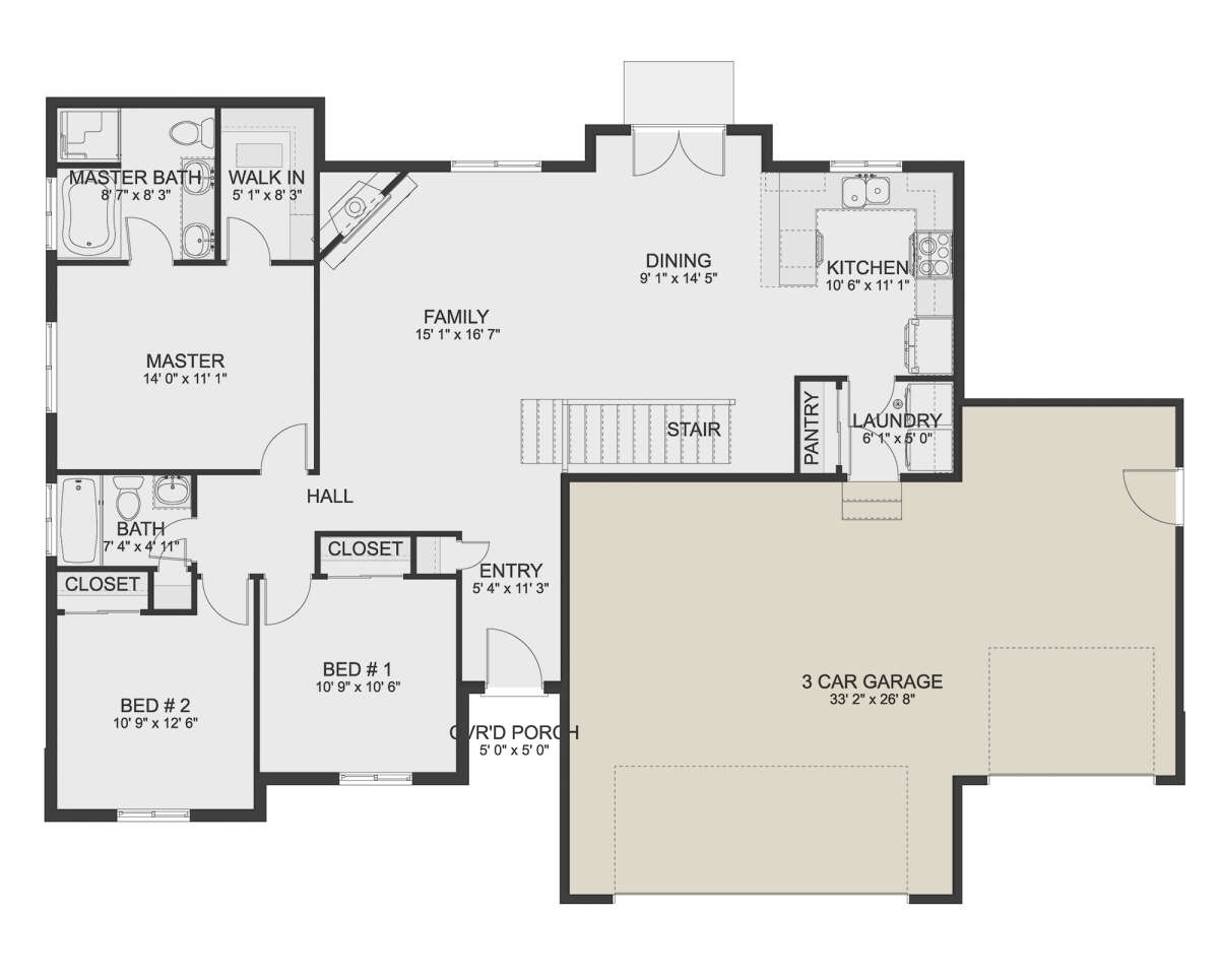 Main Floor  for House Plan #2802-00144
