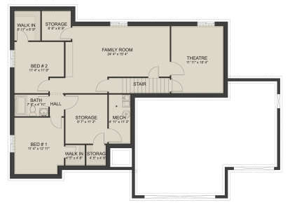 Basement for House Plan #2802-00144