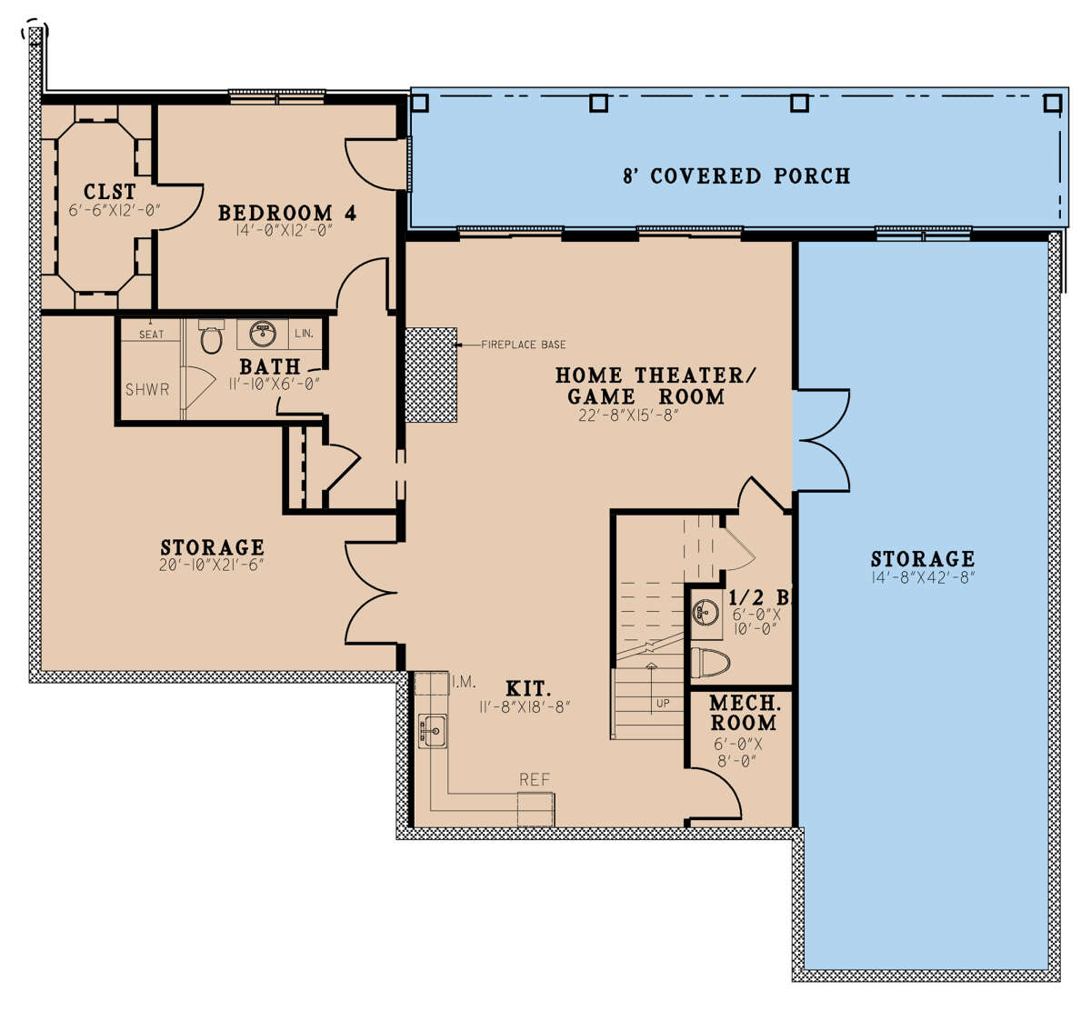 Basement for House Plan #8318-00240