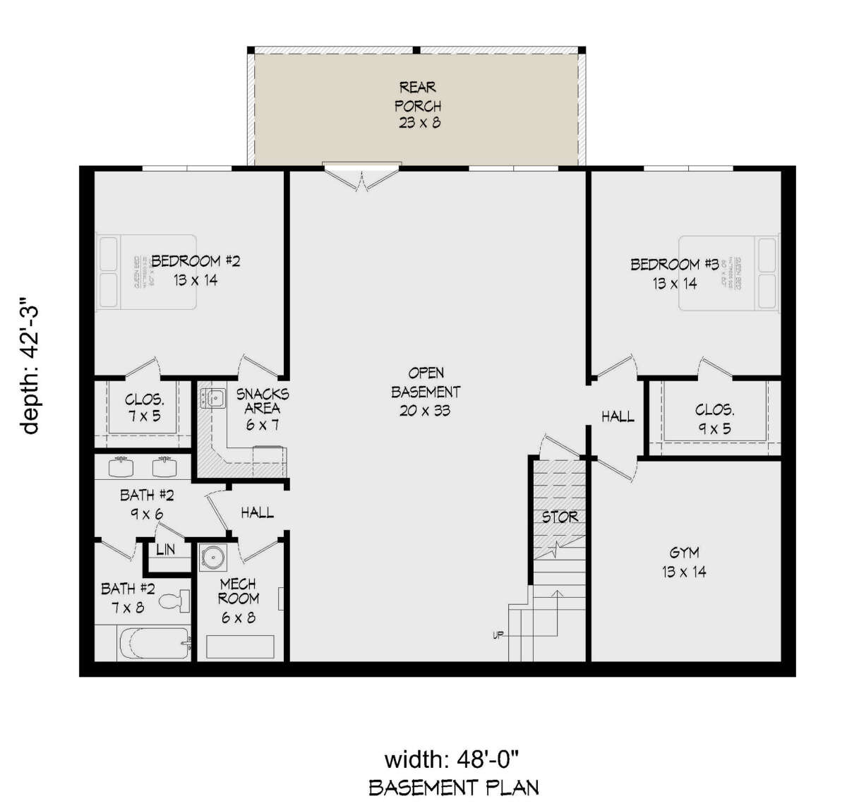 Basement for House Plan #940-00502
