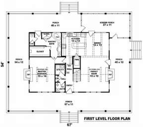 Floorplan 1 for House Plan #053-00365