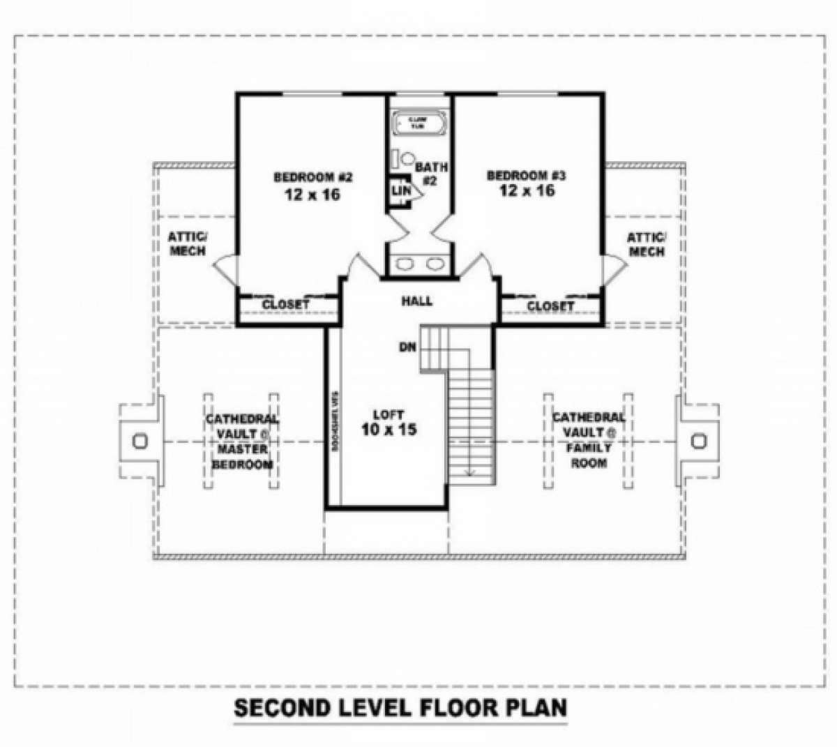 Floorplan 2 for House Plan #053-00365